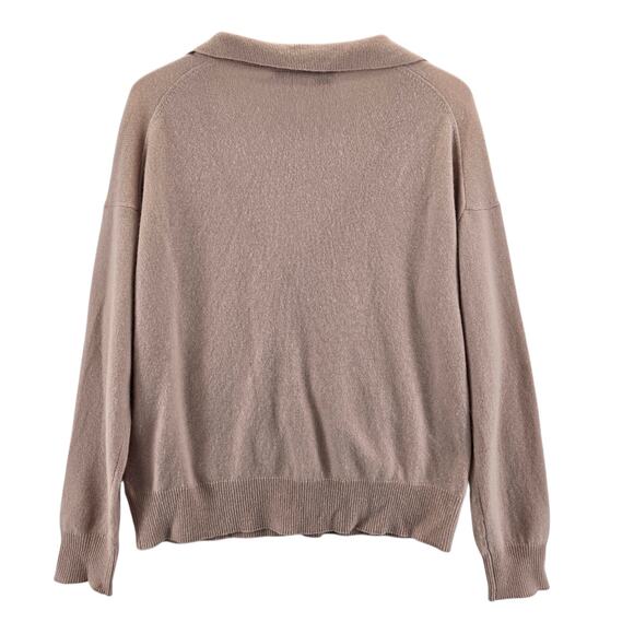 360 Cashmere Wrap Sweater Womens Large Light Pink V-Neck Surplice Balletcore - Picture 3 of 9